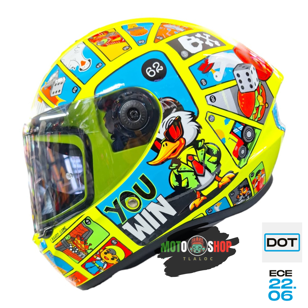 CASCO INTEGRAL AXXIS GOOS GAME AMARILLO FLUOR