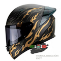 CASCO INTEGRAL HAX ONIX NEGRO DORADO MATE