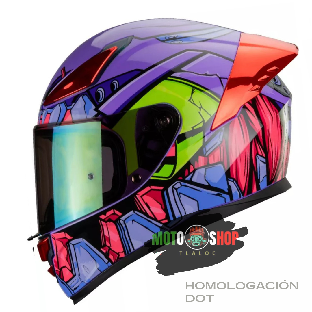 CASCO INTEGRAL HAX ONIX MONSTER VERDE BRILLOSO