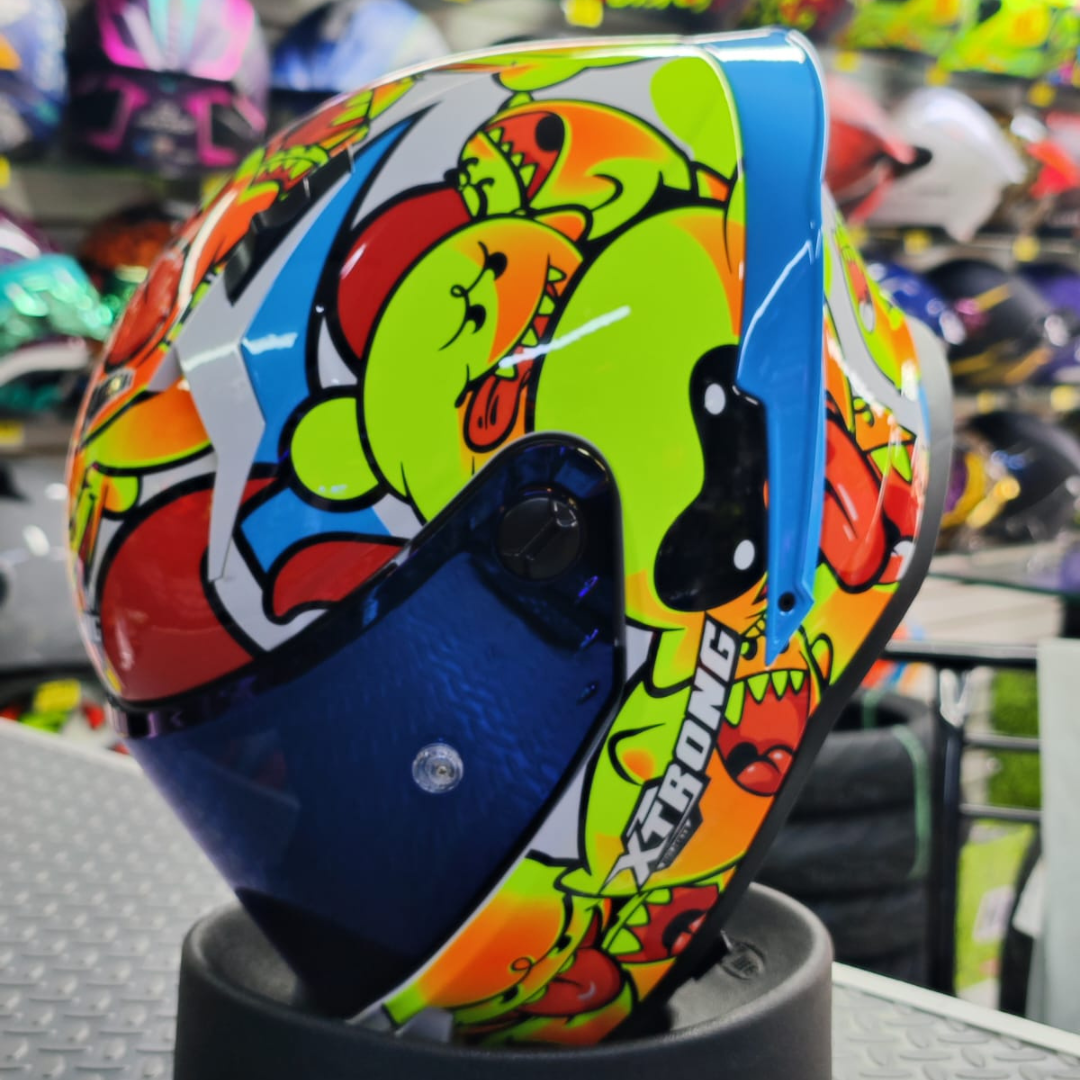 CASCO INTEGRAL XTRONG XTR-352 FANTASMAS BRILLOSO