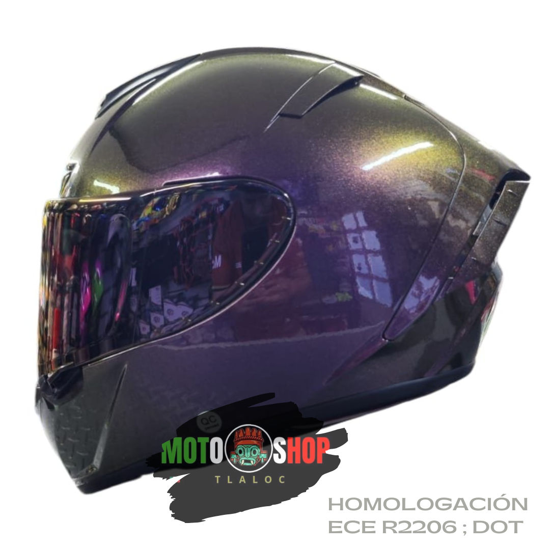 CASCO INTEGRAL XTRONG XTR-326 FOTOCROMATRICO MORADO BRLLO
