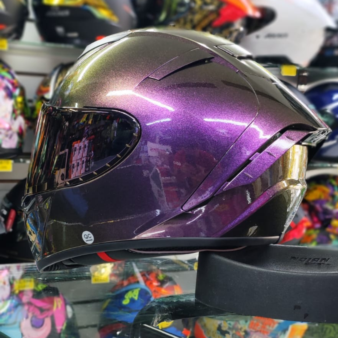 CASCO INTEGRAL XTRONG XTR-326 FOTOCROMATRICO MORADO BRLLO