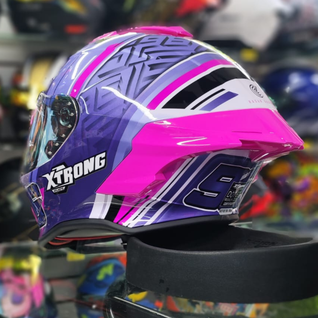 CASCO INTEGRAL XTRONG XTR-820 TRIBUTE 96 ROSA BRILLOSO