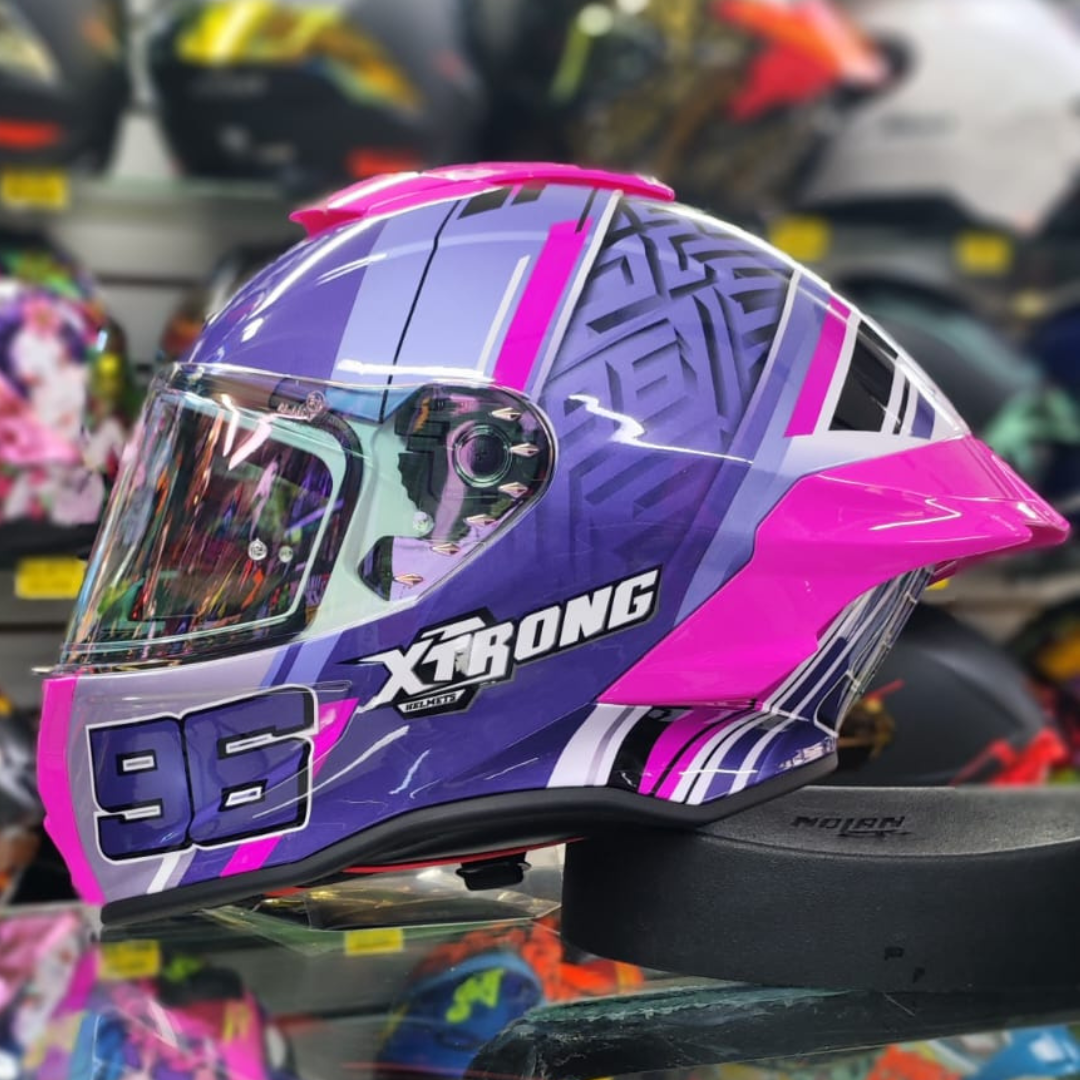 CASCO INTEGRAL XTRONG XTR-820 TRIBUTE 96 ROSA BRILLOSO