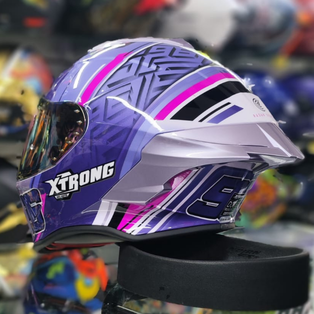 CASCO INTEGRAL XTRONG XTR-820 TRIBUTE 96 MORADO BRILLOSO