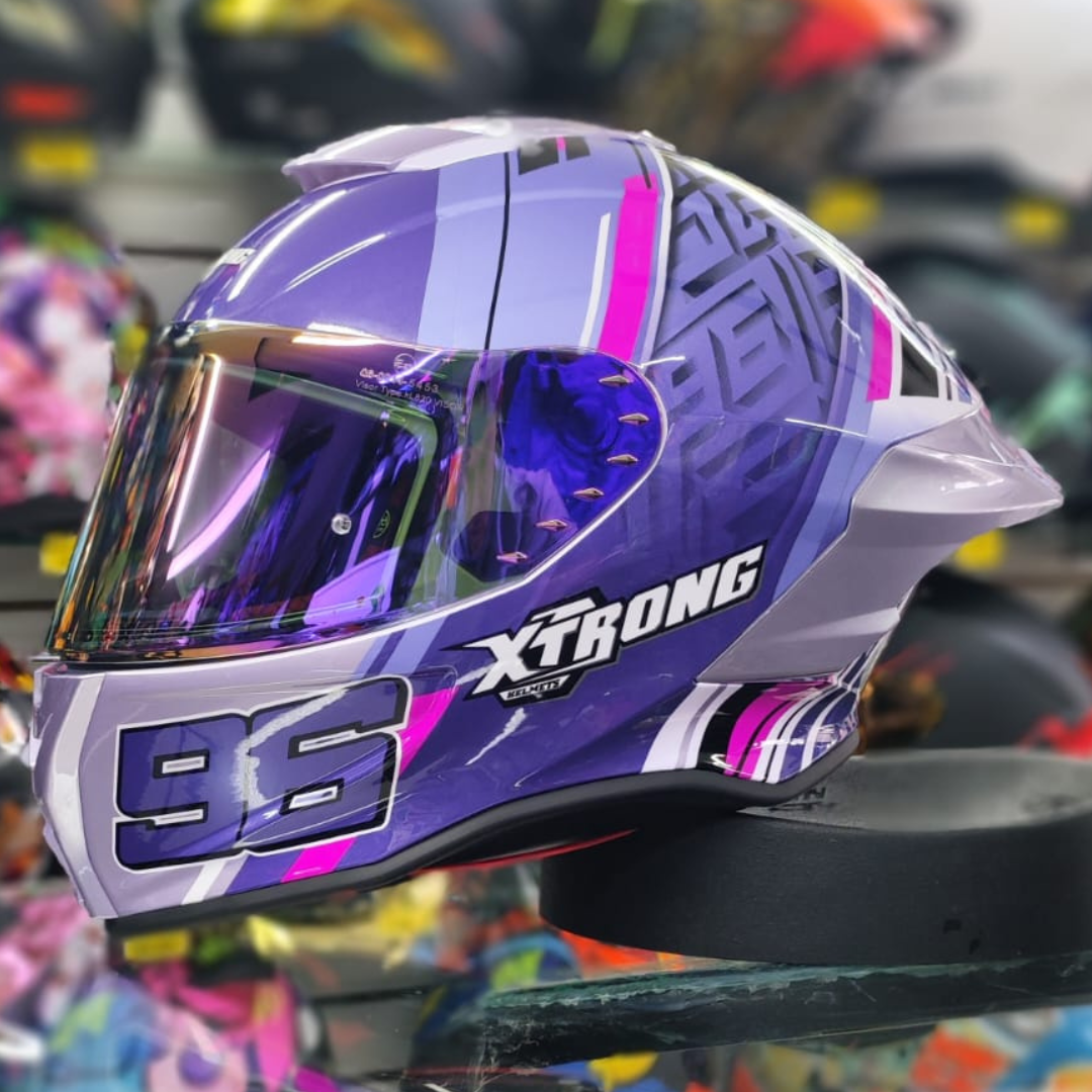 CASCO INTEGRAL XTRONG XTR-820 TRIBUTE 96 MORADO BRILLOSO