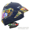 CASCO XTRONG XTR352 R1 NEGRO DORADO BRILLOSO