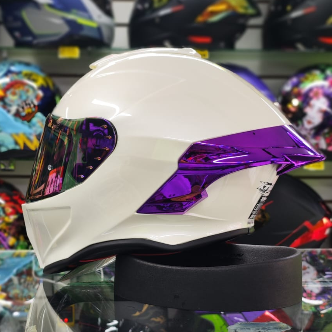 CASCO INTEGRAL XTRONG XTR-820 BLANCO PERLA MORADO