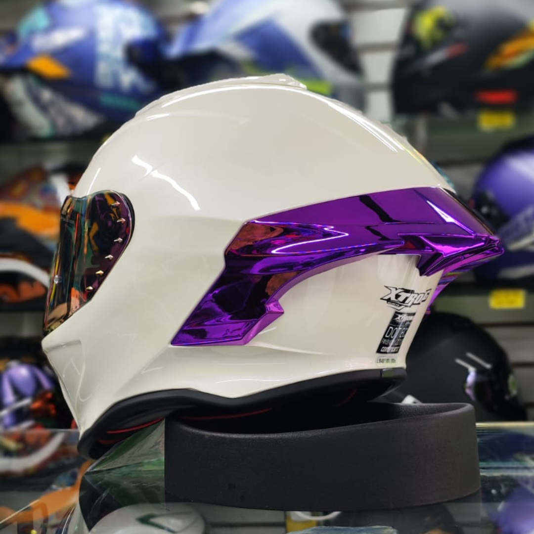 CASCO INTEGRAL XTRONG XTR-820 BLANCO PERLA MORADO