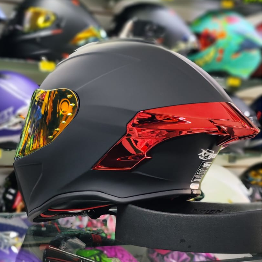 CASCO INTEGRAL XTRONG XTR-820 NEGRO MATE ROJO