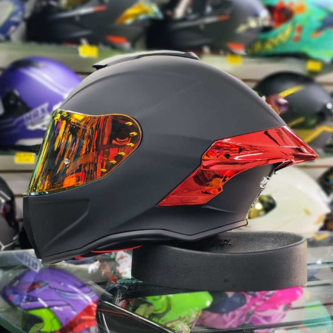 CASCO INTEGRAL XTRONG XTR-820 NEGRO MATE ROJO