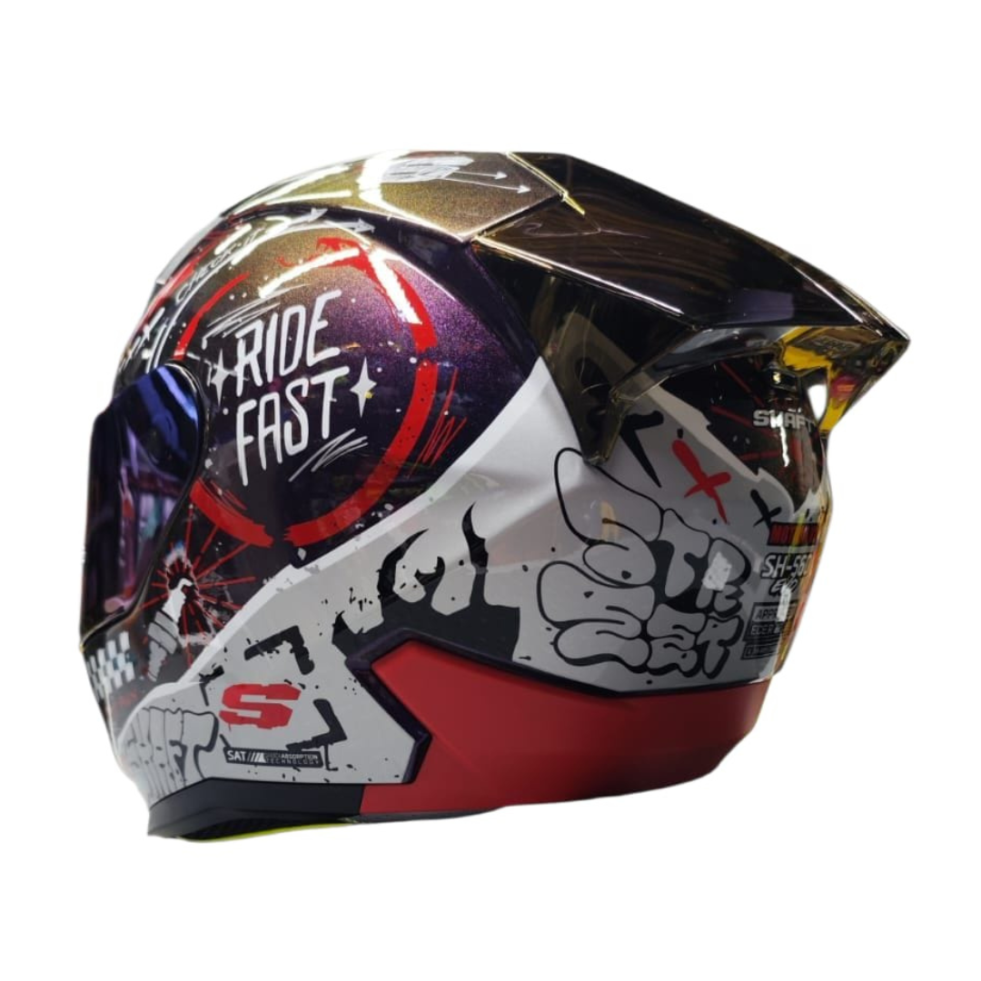 CASCO INTEGRAL SHAFT SH-560 MOTION ROJO CAMALEON