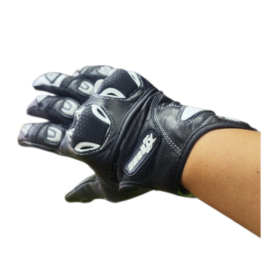 GUANTES XTRONG XTR 4140 PIEL NEGRO BALNCO