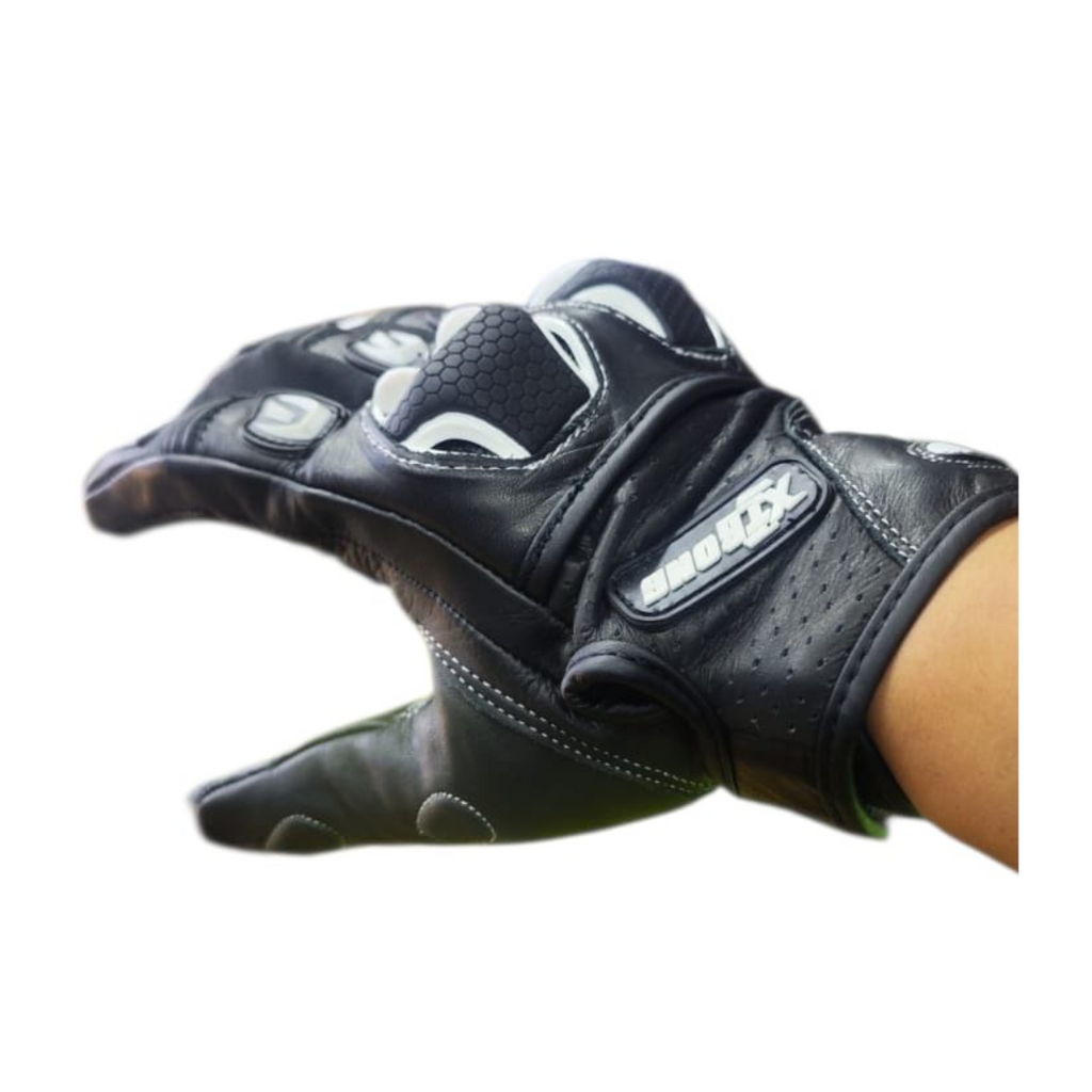 GUANTES XTRONG XTR 4140 PIEL NEGRO BALNCO