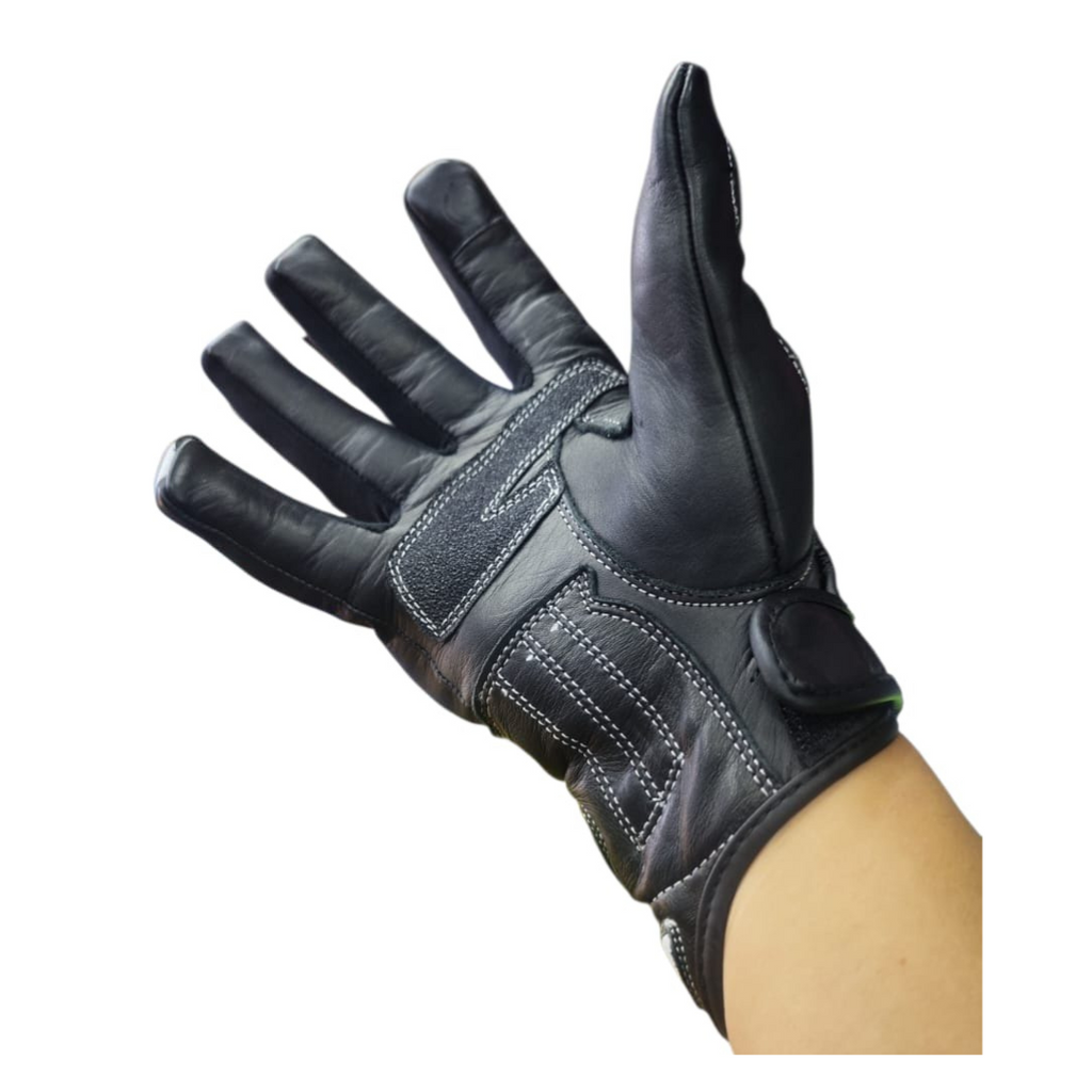 GUANTES XTRONG XTR 4140 PIEL NEGRO BALNCO