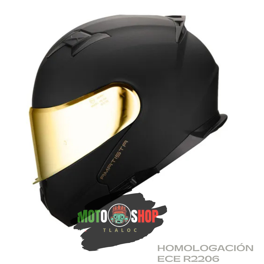 CASCO HAX ABATIBLE AMATISTA NEGRO MATE GOLD