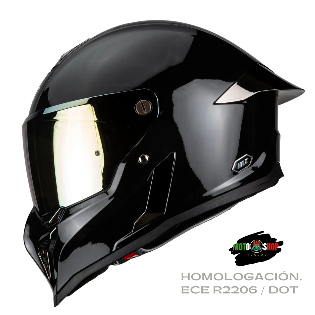 CASCO INTEGRALHAX BLACK PEARL SOLID NEGRO BRILLOSO