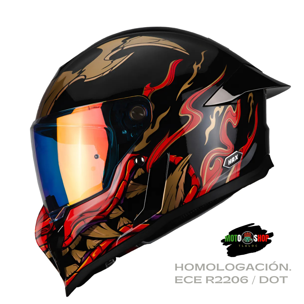 CASCO INTEGRALHAX BLACK PEARL SHOGUN BRILLOSO