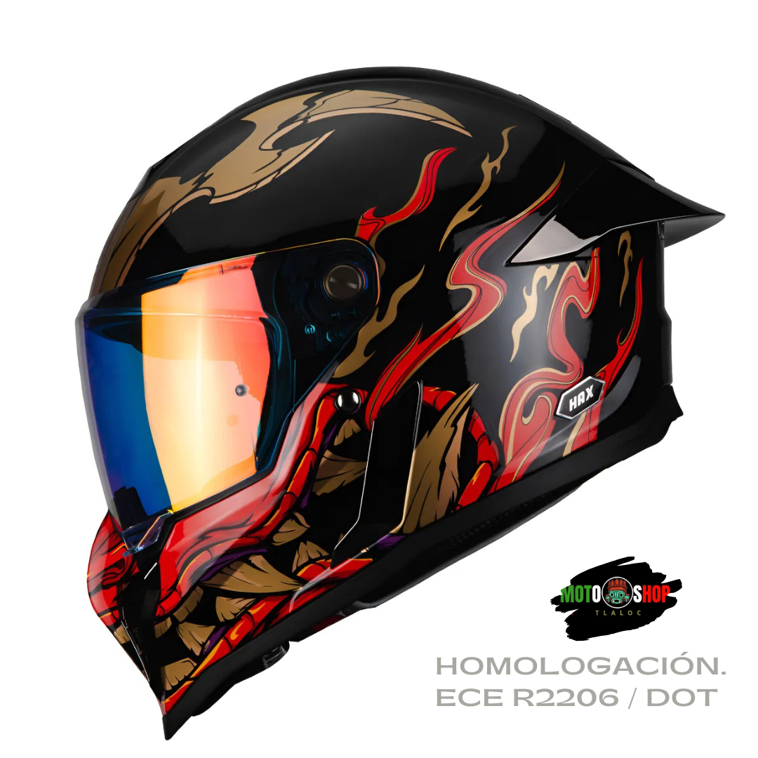 CASCO INTEGRALHAX BLACK PEARL SHOGUN BRILLOSO