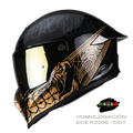 CASCO INTEGRALHAX BLACK PEARL BANDIT NEGRO DORADO BRILLOSO