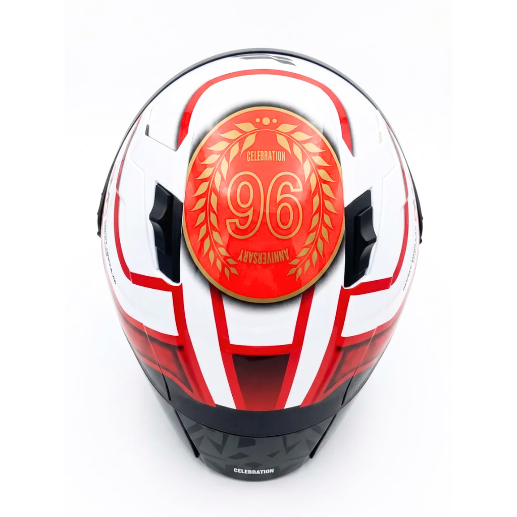 CASCO XTRONG INTEGRAL XTR352 R1 LUSAIL BLANCO ROJO BRILLOSO