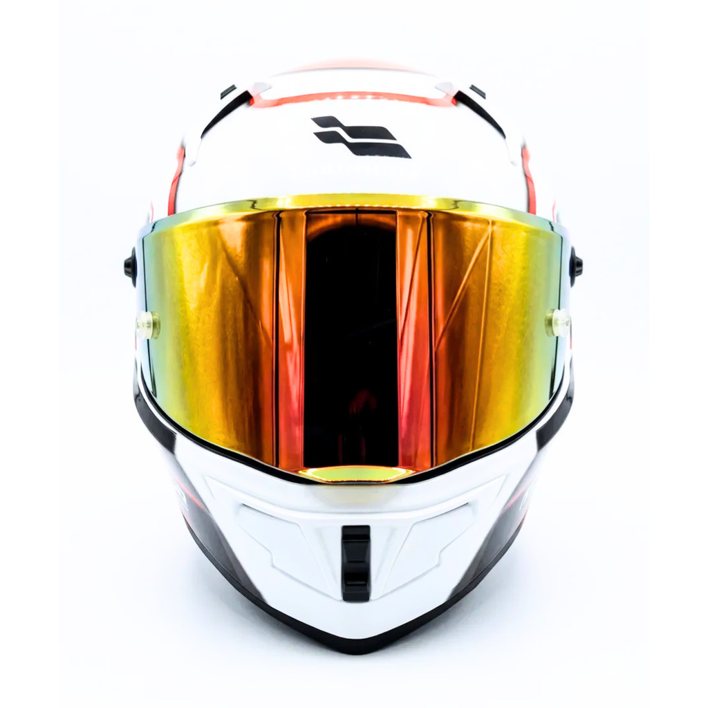 CASCO XTRONG INTEGRAL XTR352 R1 LUSAIL BLANCO ROJO BRILLOSO