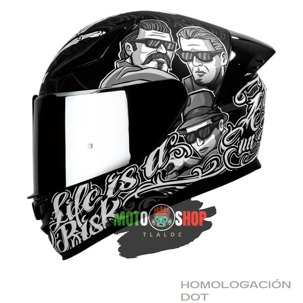 CASCO INTEGRAL HAX VATOS LOCOS MATE
