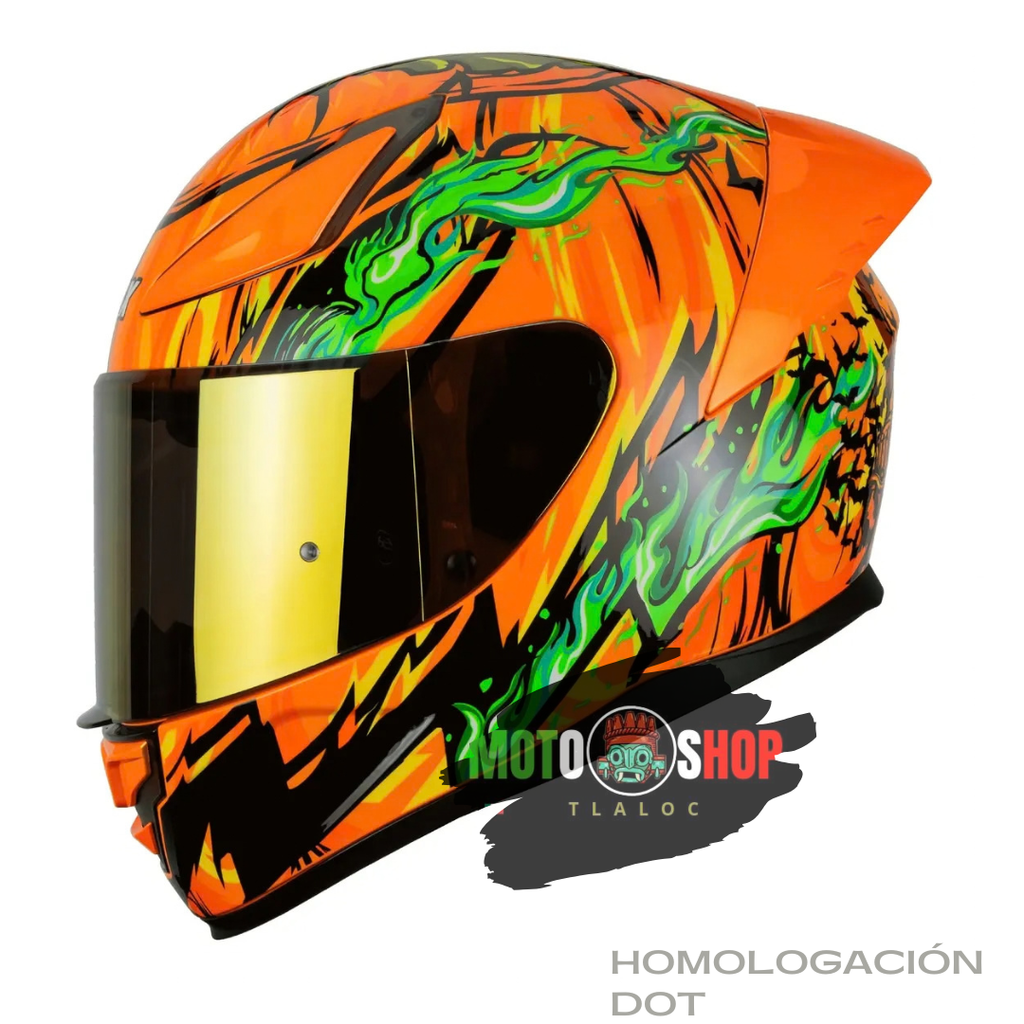 CASCO INTEGRAL HAX ONIX HALLOOWEN BRILLOSO