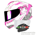 CASCO INTEGRAL HAX ZAFIRO DUNK (23) BLANCO BRILLOSO