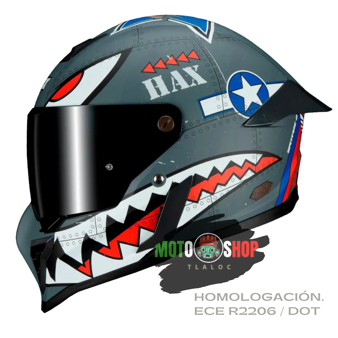 CASCO INTEGRAL HAX BLACK PEARL Spitfire GRIS MATE
