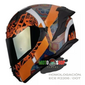 CASCO INTEGRAL HAX OBSIDIAN HUICHOL DORADO BRILLOSO