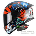 CASCO INTEGRAL HAX OBSIDIAN SAMURAI NEGRO AZUL