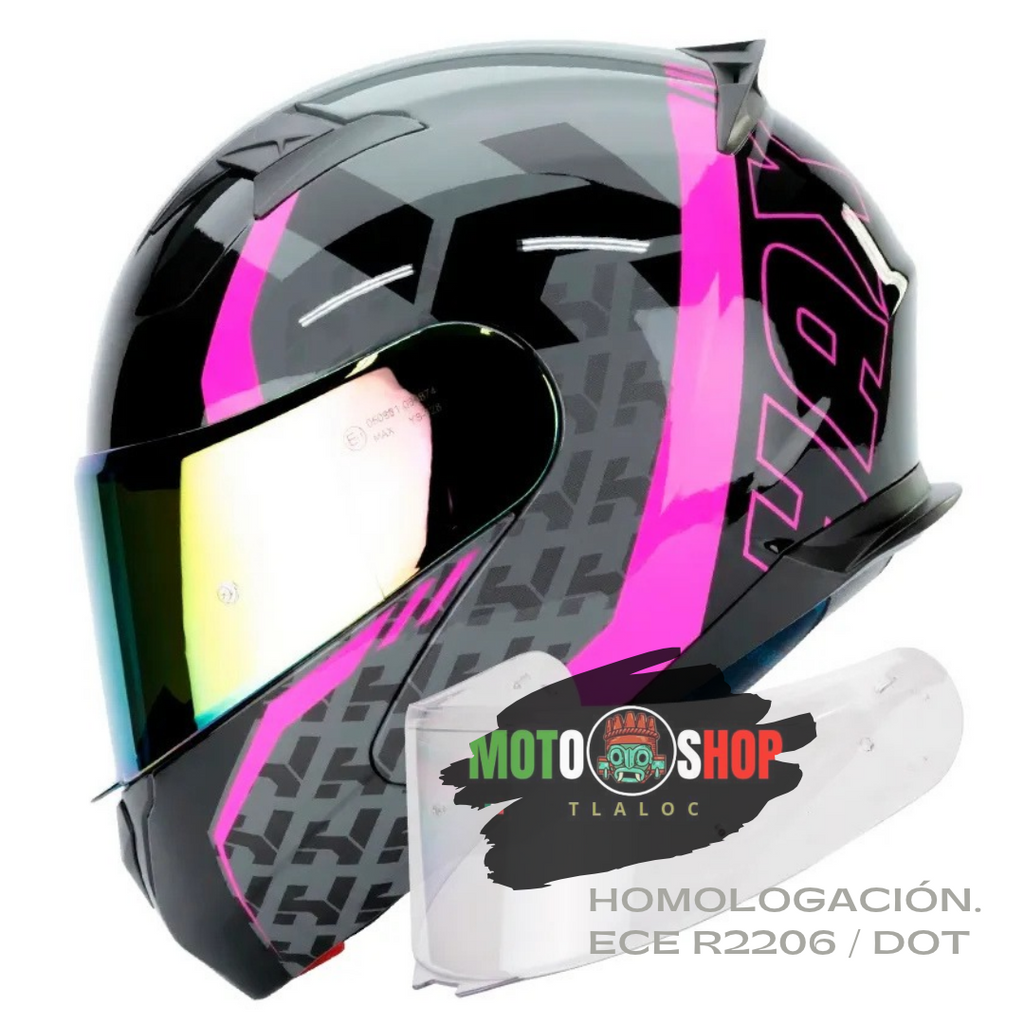 CASCO HAX ABATIBLE AMATISTA WIND ROSA BRILLOSO