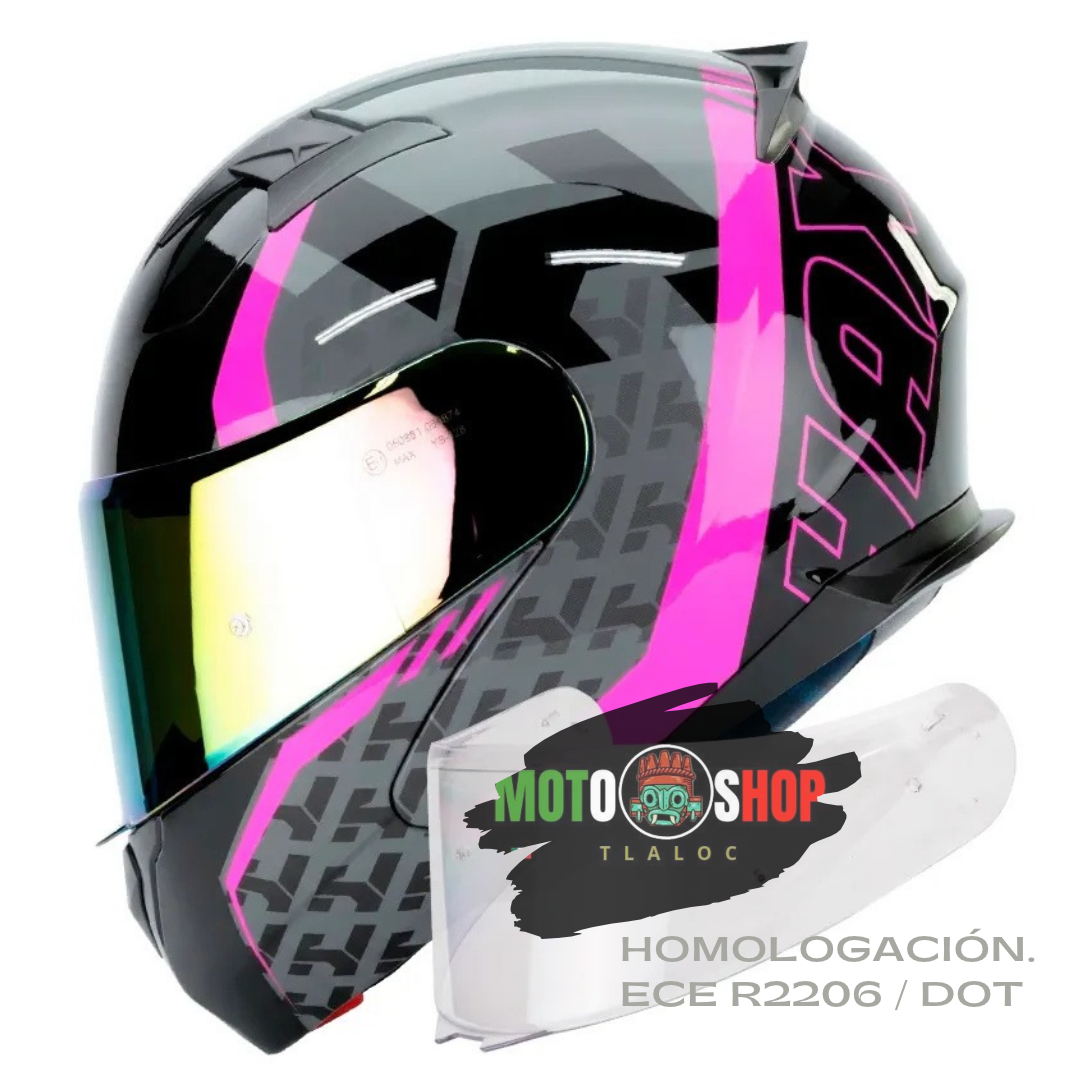 CASCO HAX ABATIBLE AMATISTA WIND ROSA BRILLOSO