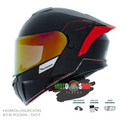 CASCO ABATIBLE XTRONG XTR-128 PHANTOM FLOWING NEGRO SOLID BRILLOSO