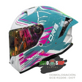 CASCO INTEGRAL XTRONG XTR-DRS DOWN TURQUESA BRILLOSO
