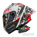 CASCO XTRONG INTEGRAL XTR352 R1 FRAGMENT BLANCO NARANJA BRILLOSO