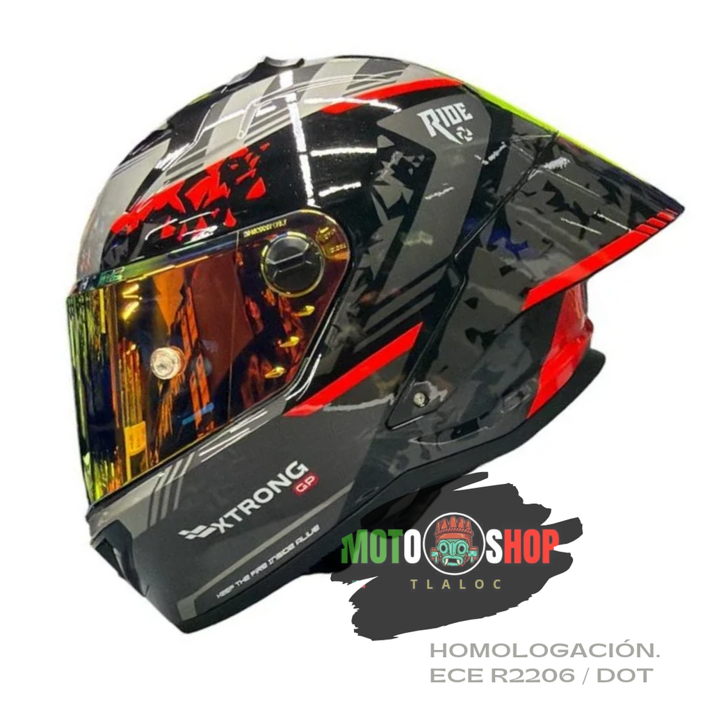 CASCO XTRONG INTEGRAL XTR352 R1 FRAGMENT NEGRO /GRIS BRILLOSO