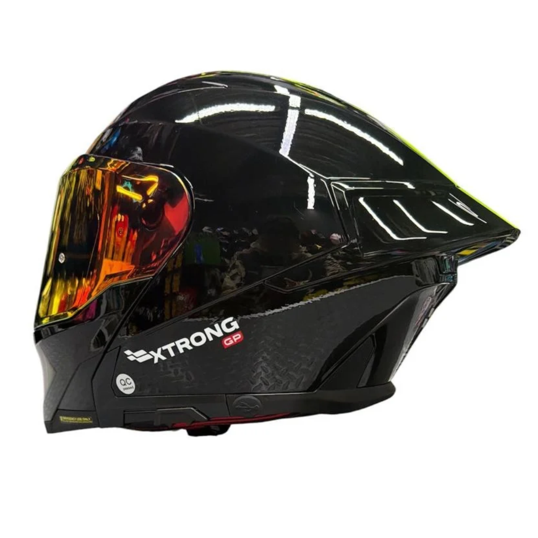 CASCO XTRONG ABATIBLE XTR-GP SKY NEGRO BRILLOSO