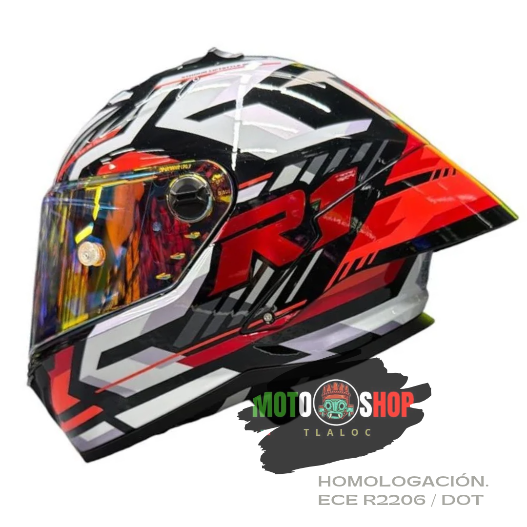CASCO XTRONG INTEGRAL XTR352 R1 HYPERLAP ROJO /NARANJA BRILLOSO