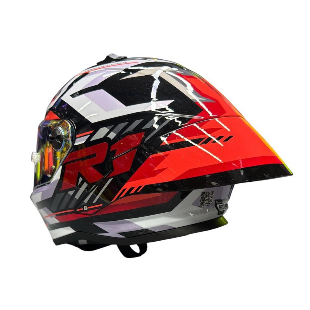 CASCO XTRONG INTEGRAL XTR352 R1 HYPERLAP ROJO /NARANJA BRILLOSO