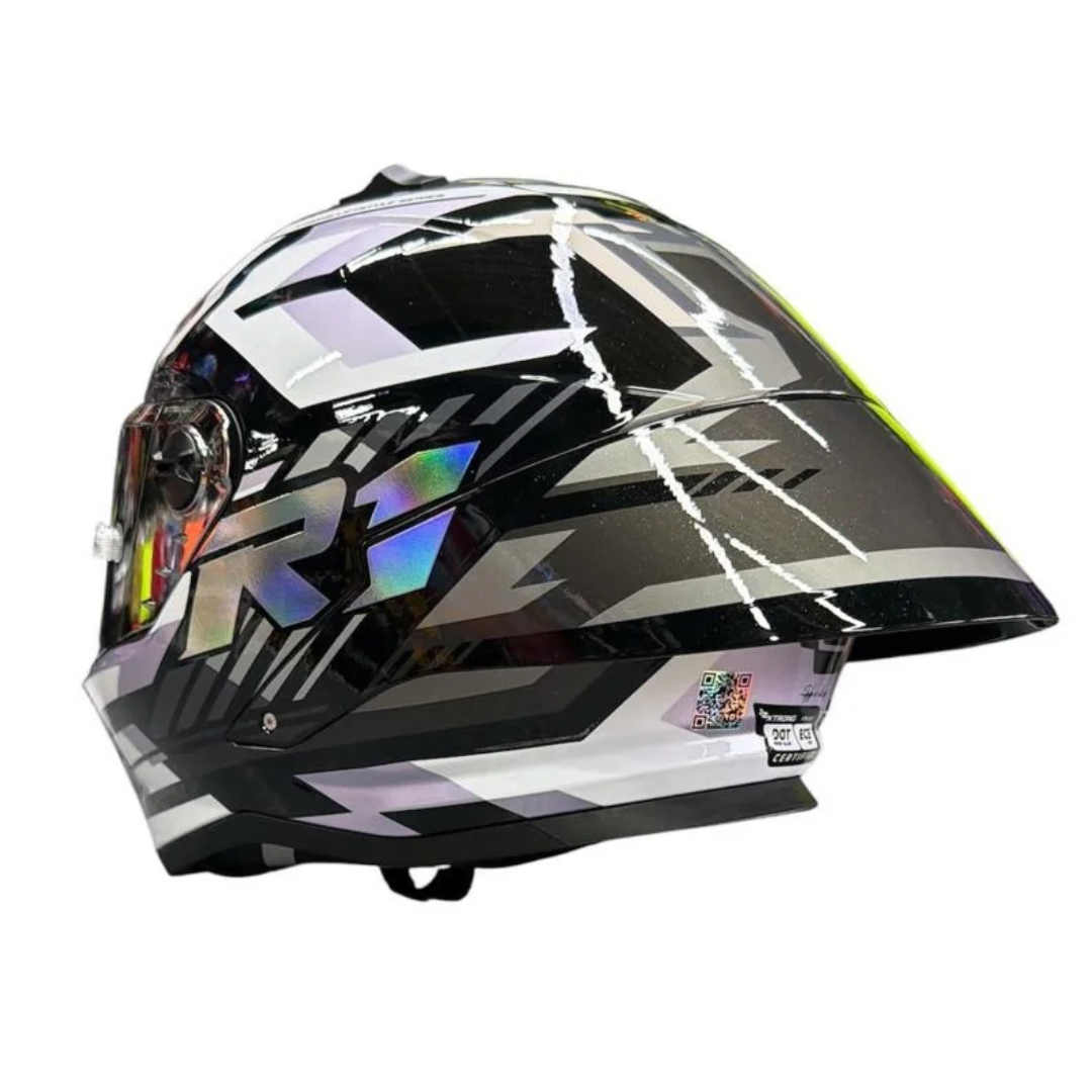 CASCO XTRONG INTEGRAL XTR352 R1 HYPERLAP GRIS / NEGRO BRILLOSO