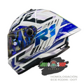 CASCO XTRONG INTEGRAL XTR352 R1 HYPERLAP AZUL BRILLOSO