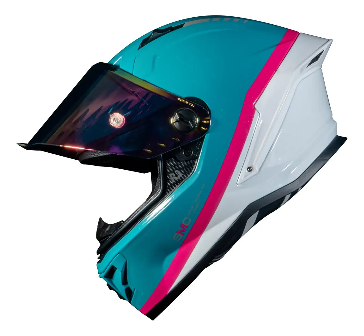 CASCO XTRONG INTEGRAL XTR352 R1 GLOW AZUL BLANCO BRILLOSO