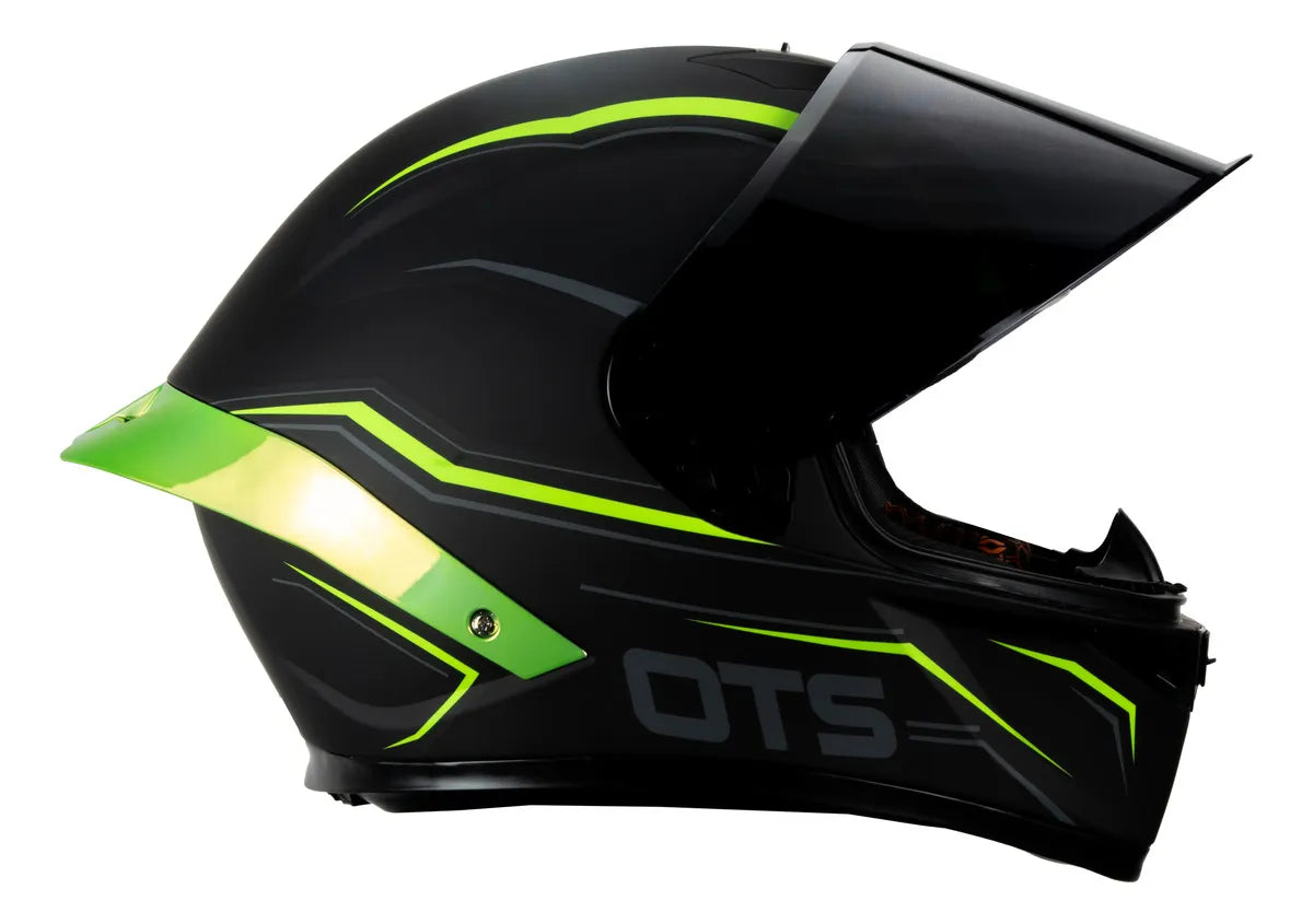 CASCO INTEGRAL HAX OTS SPRINGER NEGRO VERDE MATE