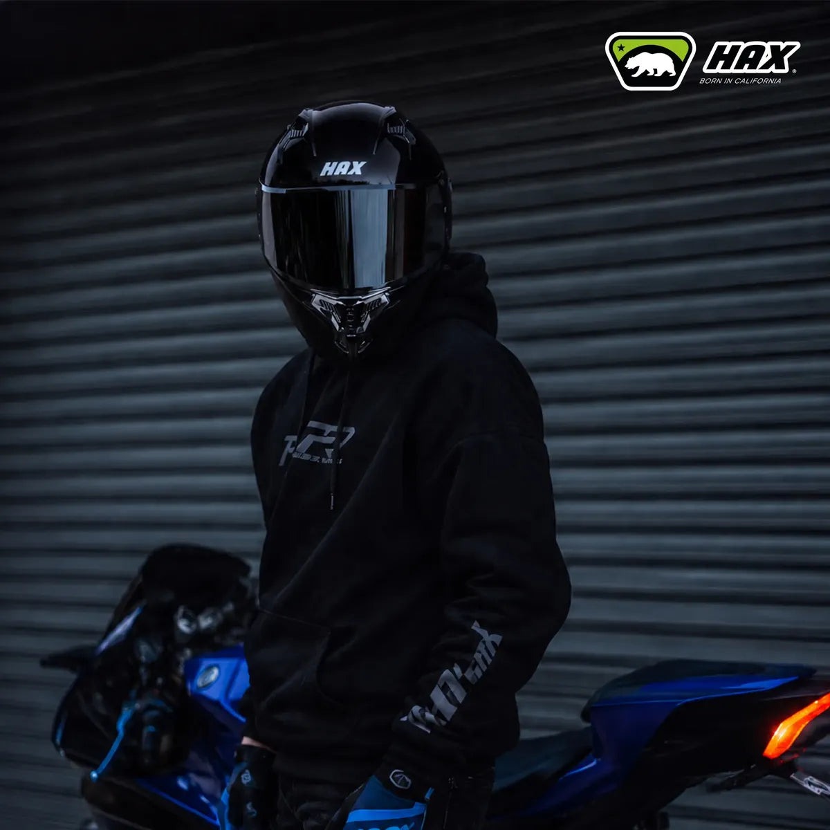 CASCO INTEGRAL HAX OBSIDIAN PRO NEGRO SOLID BRILLOSO