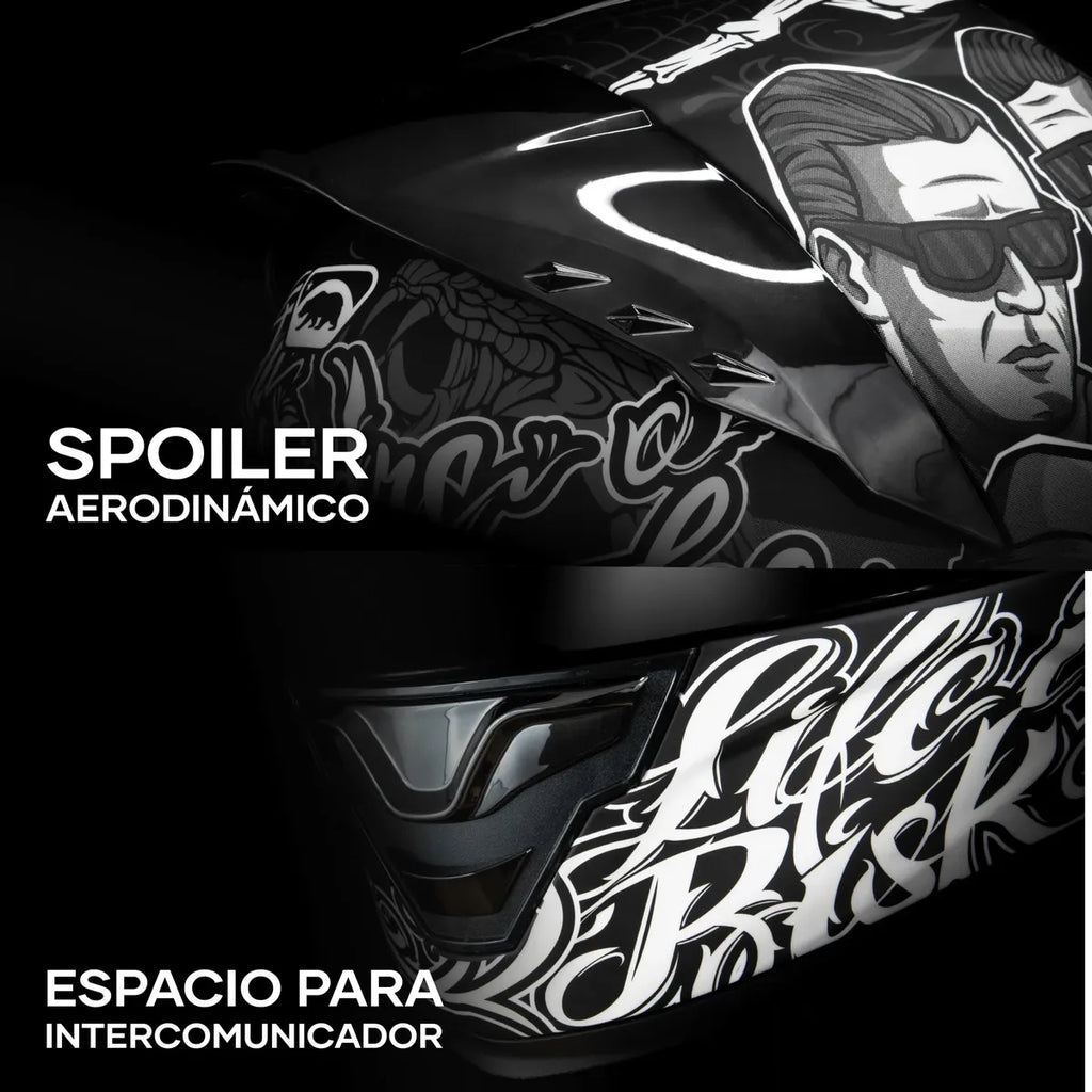 CASCO INTEGRAL HAX VATOS LOCOS MATE