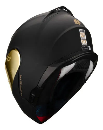 CASCO HAX ABATIBLE AMATISTA NEGRO MATE GOLD