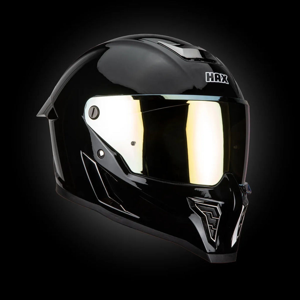 CASCO INTEGRALHAX BLACK PEARL SOLID NEGRO BRILLOSO