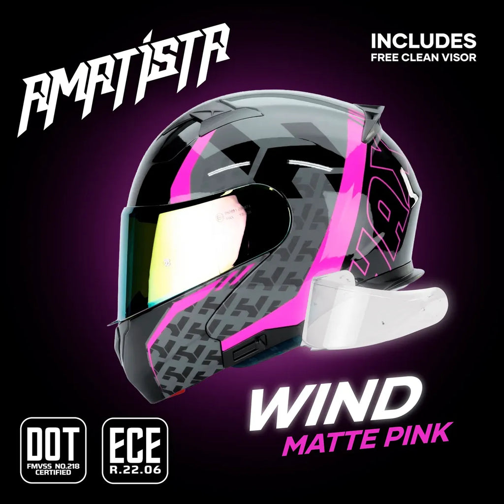 CASCO HAX ABATIBLE AMATISTA WIND ROSA BRILLOSO